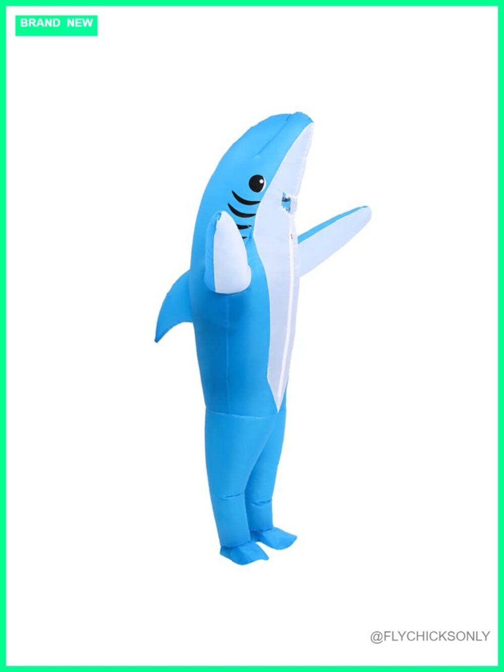 Inflatable Shark Halloween Costume Blow Up Cosplay for Adults & Kids